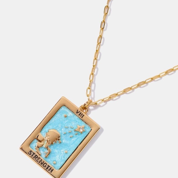 14k Tarot Card Gold Pendant Necklace - Picture 2 of 4